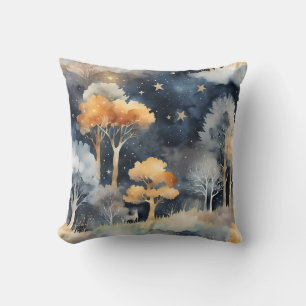 Whimsical Winter Landscape Cushion