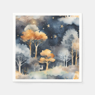 Whimsical Winter Landscape Napkin