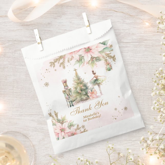 Whimsical Winter Onederland pastel thank you Favour Bag (Clipped)