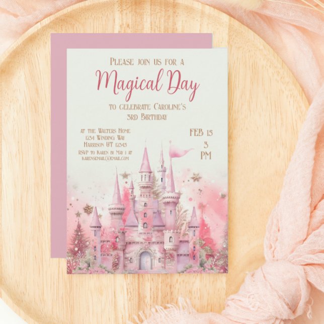 Whimsical Winter Princess Fairytale Birthday Invitation (Creator Uploaded)