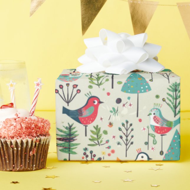 Whimsical Winter Song Wrapping Paper (Birthday Party)