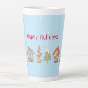 Whimsical Winter Street Holiday Latte Mug