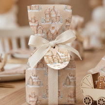 Whimsical Winter Village Gingerbread House Pattern