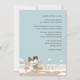 Whimsical Winter Wedding Invitation Card