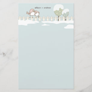 Whimsical Winter Wedding Thank You Letterhead