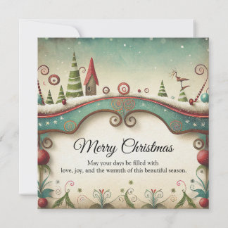 Whimsical Winter Wonderland Frame Holiday Card