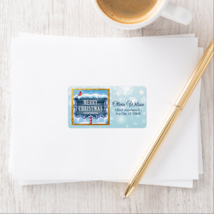 Whimsical Winter Wonderland Merry Christmas Label