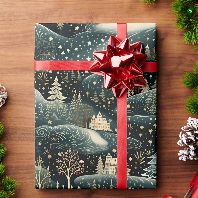 Whimsical Winter Woodland Christmas  Wrapping Paper (Creator Uploaded)
