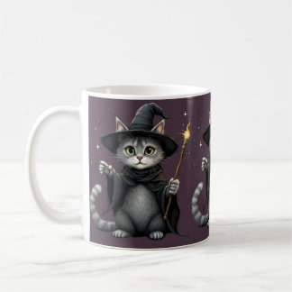 Whimsical Witch Cat Mug