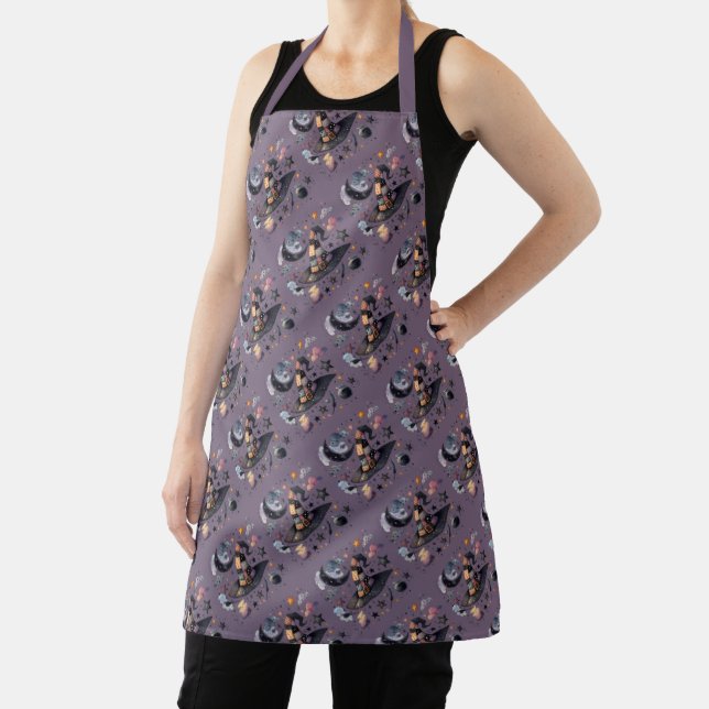 Whimsical Witch Hat and Celestial Magic Apron (Insitu)