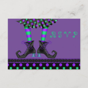 Whimsical Witch Legs Halloween Party RSVP
