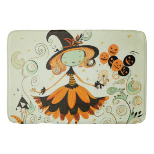 whimsical/witch/pumpkin/fall bath mat