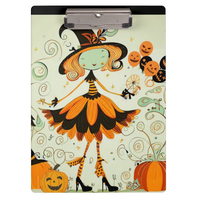 whimsical/witch/pumpkin/fall clipboard (Front)