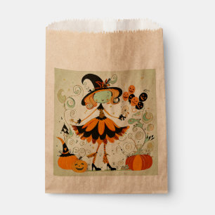 whimsical/witch/pumpkin/fall favour bag