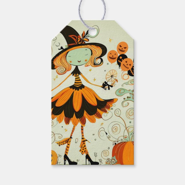 whimsical/witch/pumpkin/fall gift tags (Front)