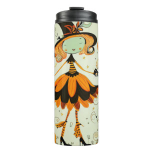 whimsical/witch/pumpkin/fall thermal tumbler