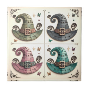 Whimsical Witches Ceramic Tile