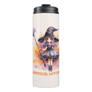 Whimsical Witches – Cute Halloween Witch Thermal Tumbler