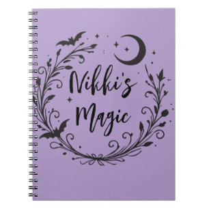 Whimsical Witchy Wiccan Herb Magic Halloween Notebook