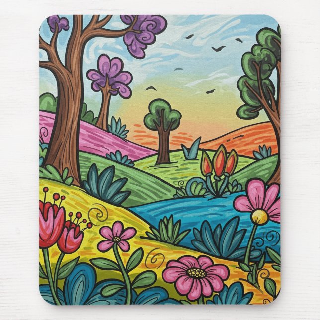Whimsical Wonderland Mouse Pad (Front)