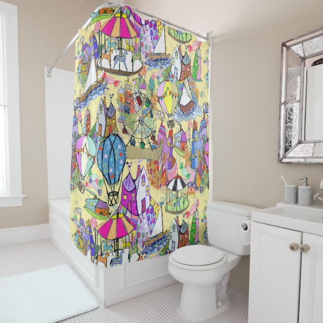 Whimsical Wonderland Shower Curtain (In Situ)
