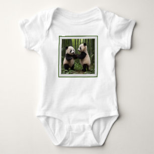 Whimsical Wonders: Baby Pandas Play in Forest Bodysuit