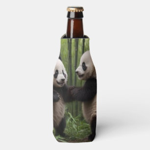 Whimsical Wonders: Baby Pandas Play in Forest Bottle Cooler