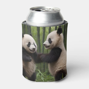 Whimsical Wonders: Baby Pandas Play in Forest Can Cooler