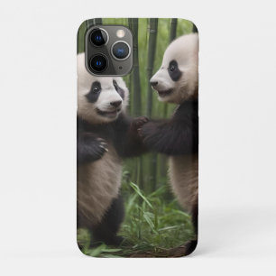 Whimsical Wonders: Baby Pandas Play in Forest iPhone 11 Pro Case