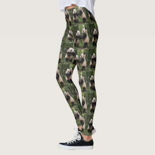Whimsical Wonders: Baby Pandas Play in Forest Leggings