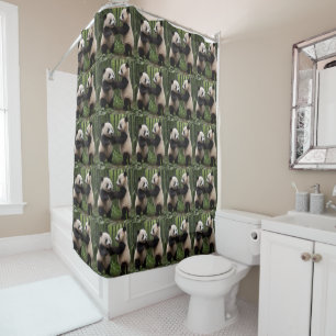 Whimsical Wonders: Baby Pandas Play in Forest Shower Curtain