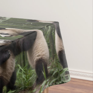Whimsical Wonders: Baby Pandas Play in Forest Tablecloth