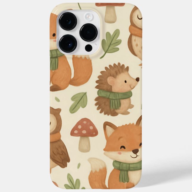 Whimsical Woodland Animals Pattern Case-Mate iPhone Case (Back)