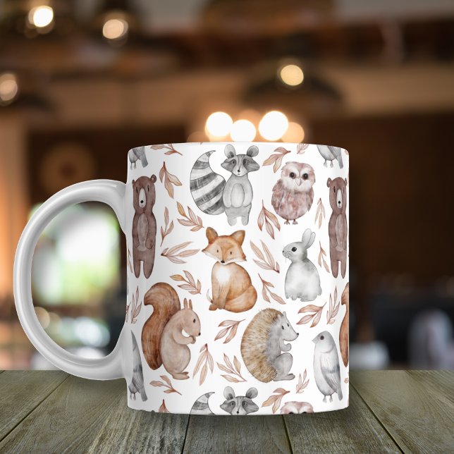Whimsical Woodland Animals Pattern  Coffee Mug (Creator Uploaded)