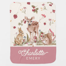 Whimsical Woodland Baby Blanket Floral Nursery