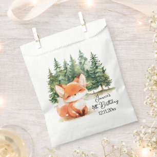 Whimsical Woodland Baby Fox 4th Birthday Favour Bag
