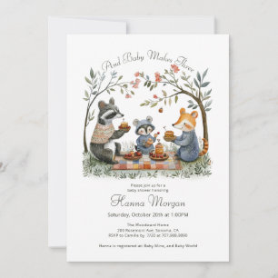 Whimsical Woodland Baby Shower Invitation