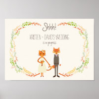 Whimsical Woodland Cat & Fox wedding in Progress