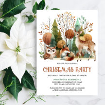 Whimsical Woodland Christmas Holiday Party