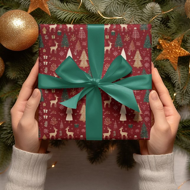 Whimsical Woodland Christmas Wrapping Paper (Creator Uploaded)