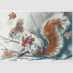 Whimsical Woodland Decorative Squirrel Decoupage Tissue Paper