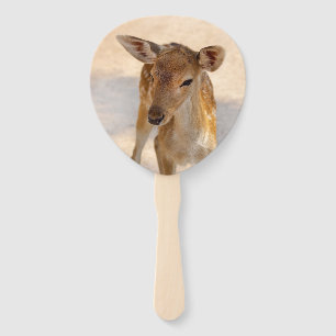 Whimsical Woodland Deer Photography Hand Fan
