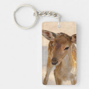 Whimsical Woodland Deer Photography Key Ring