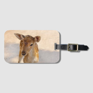 Whimsical Woodland Deer Photography Luggage Tag