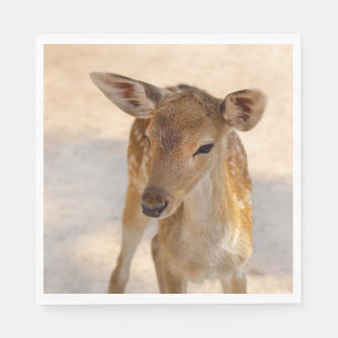 Whimsical Woodland Deer Photography Napkin
