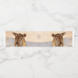 Whimsical Woodland Deer Photography Water Bottle Label