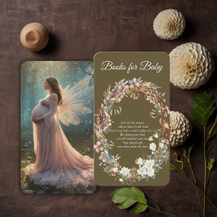 Whimsical Woodland Floral Photo Baby Shower Enclosure Card