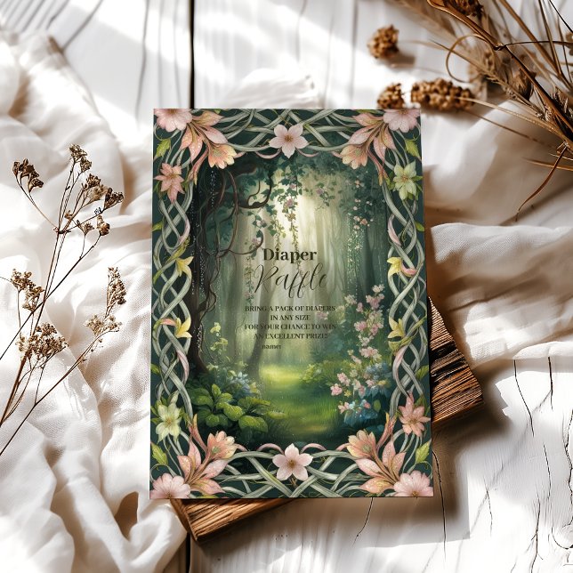 Whimsical Woodland Forest  Raffle Diapper Enclosure Card (Creator Uploaded)