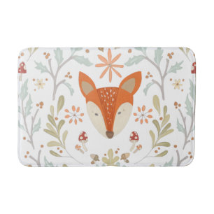 Whimsical Woodland Fox Bath Mat