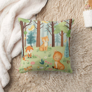 Whimsical Woodland Friends Cushion